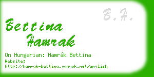 bettina hamrak business card